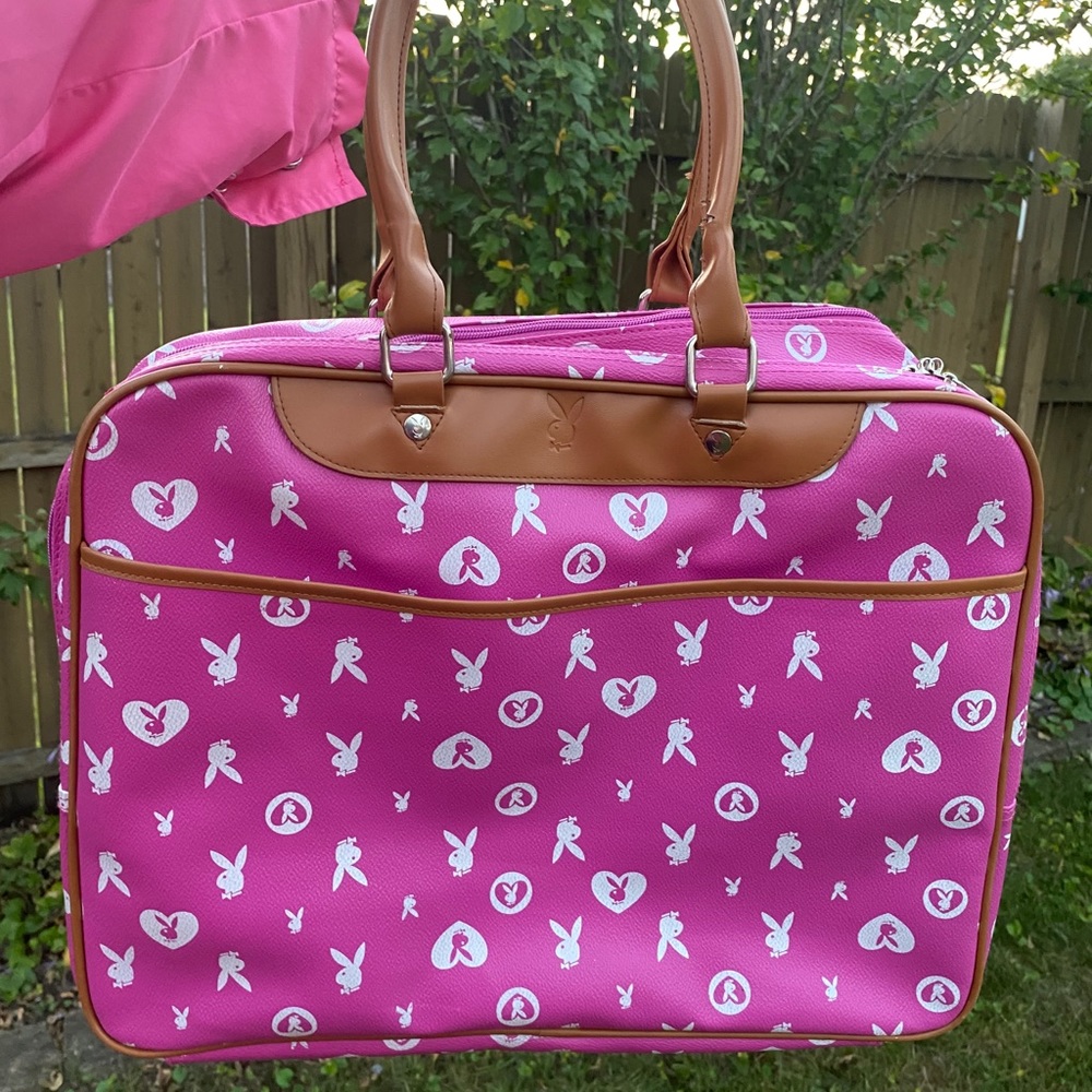 Pink & white monogram playboy bag